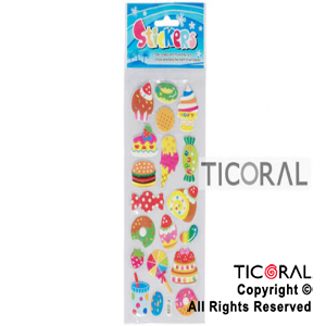 STICKER GOLOSINAS CON BRILLITOS HS3534-6 x 12